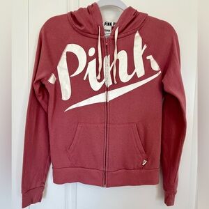 PINK Victoria’s Secret Pink Hooded Zip Up Jacket Size XS